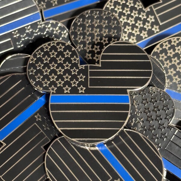 Thin Blue Line Flag Pin