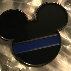 Thin Blue Line Mickey Pin - Etsy