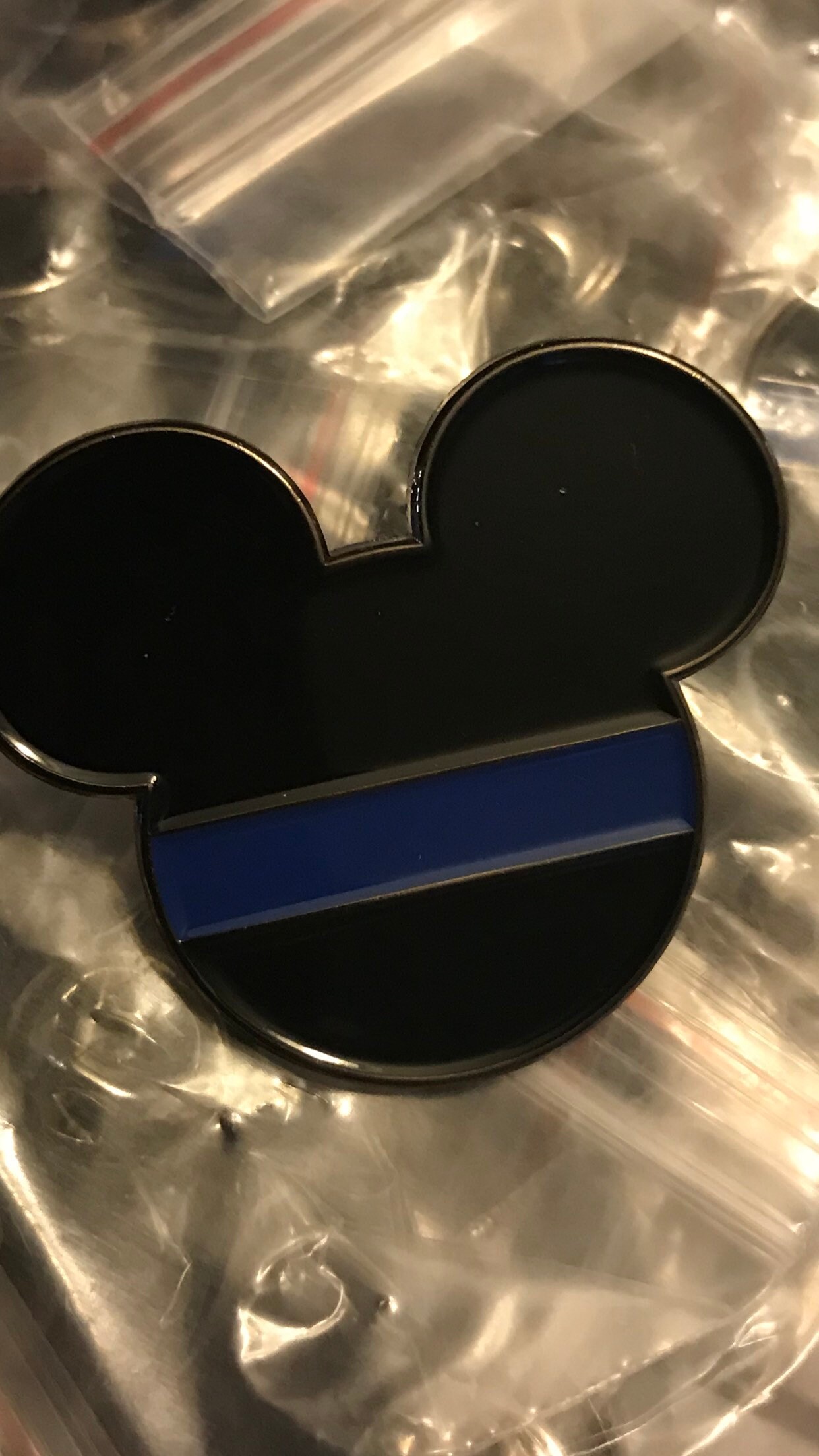 Thin Blue Line Mickey Pin - Etsy