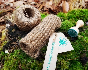 Natural hemp tawashi, Zero waste sponge for body, regetables or surfaces, Handmade knitted hemp tawashi, Tawashi hemp rope, Ready to ship