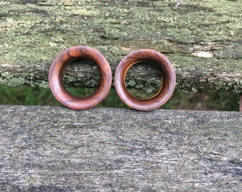 1 inch two tone genuine lignum vitae thin wall tunnels