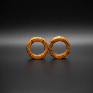 32mm Handmade Thin Wall Olive Wood Tunnels