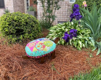 Tula Pink Slow and Steady Turtle Footstool