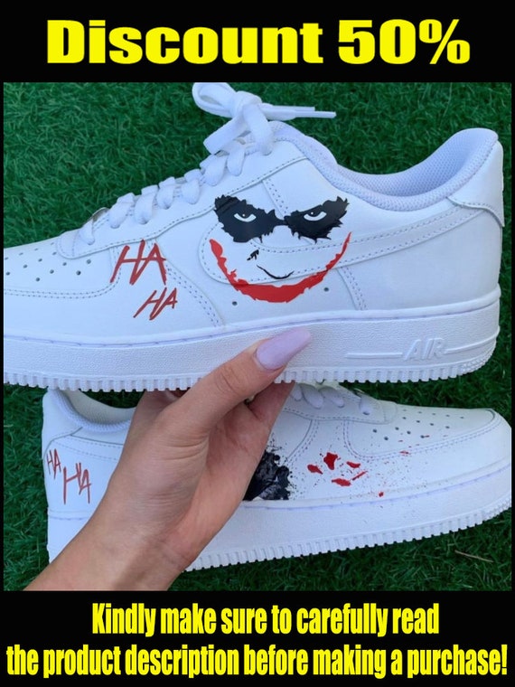 Custom joker themed Air force 1s 🃏#customsneakers #customshoes