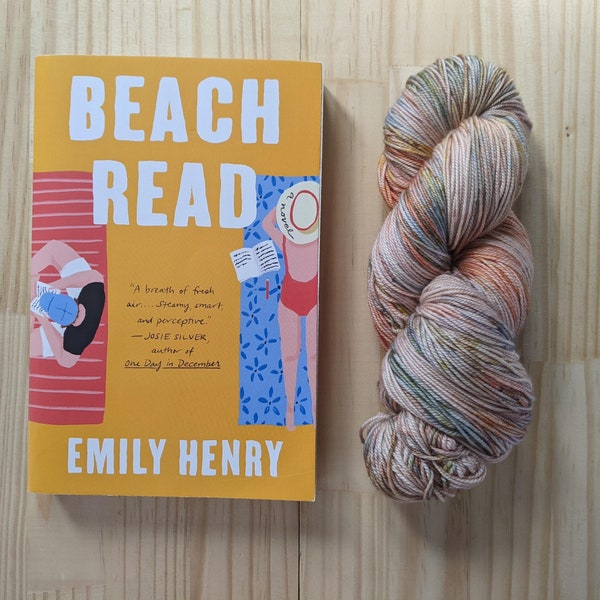 BEACH READ - Bookshelf Collection - Hand Dyed Yarn - Emily Henry Inspired Fingering Sock DK Weight Wool