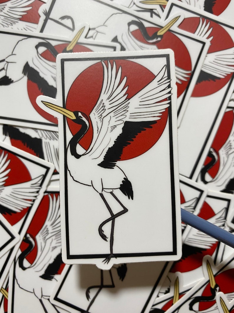 Vinyl Crane Sticker - Etsy
