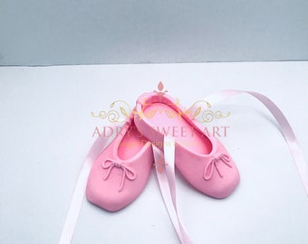 Gum Paste Ballet Slippers Cake Topper