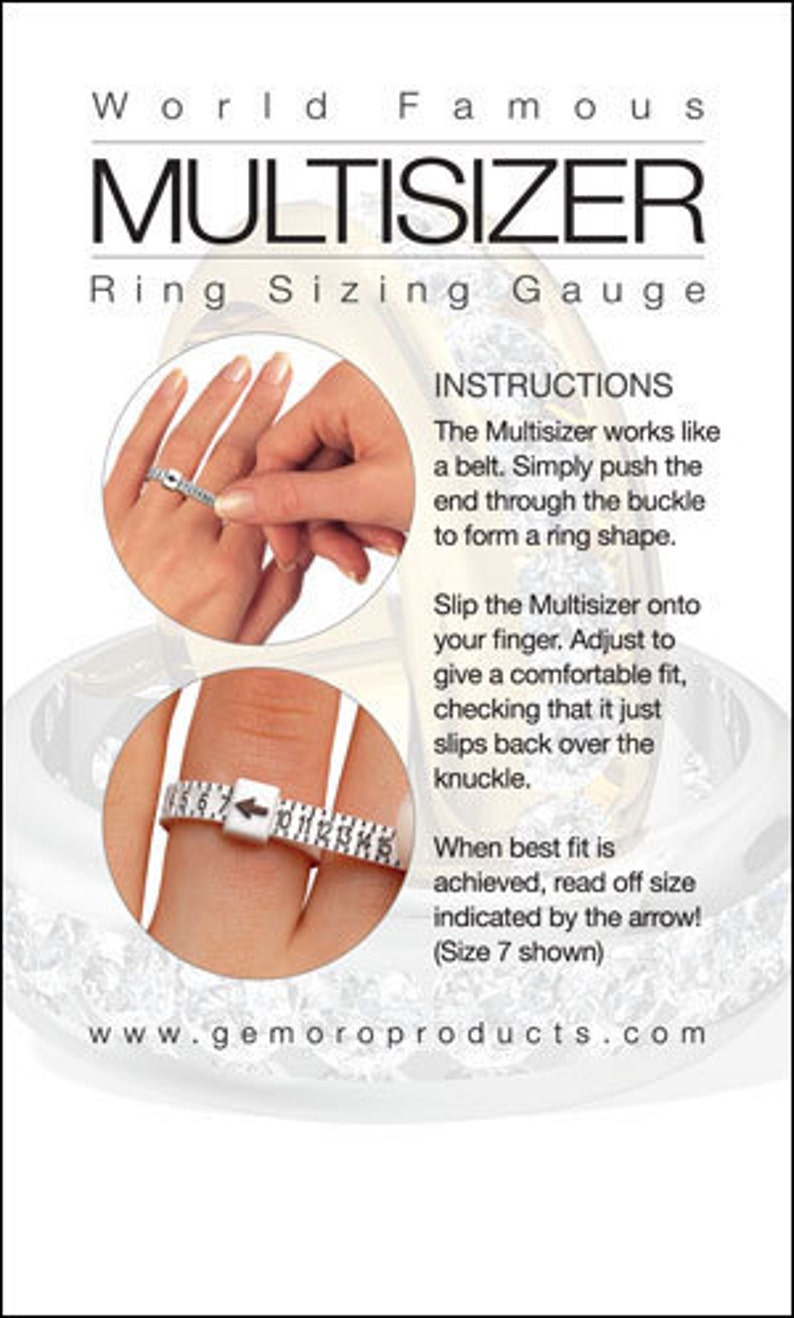 US ring sizer, Multisizer, ring size 1-17, measure your fingers before buying image 2