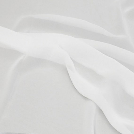 White chiffon fabric by the yard discount