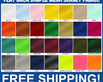 Dimple Mesh Jersey Fabric - 60" Wide - 100% Polyester - Sold by the Yard - Athletic Mesh Fabric for Sports Uniforms