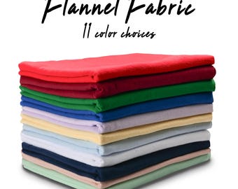 Solid Flannel Fabric by the Yard | 44" Wide | for Baby Blankets, Scarves and Sleepwear
