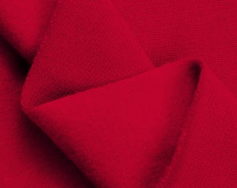 Red Cotton Sweatshirt Fleece Fabric - 60" Wide - 100% Cotton - Sold by the Yard - for Hoodies, Pullovers, Sweatshirts and Sweatpants