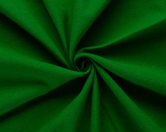 Kelly Green Solid Flannel Fabric by the Yard | 44" Wide | for Baby Blankets, Scarves and Sleepwear