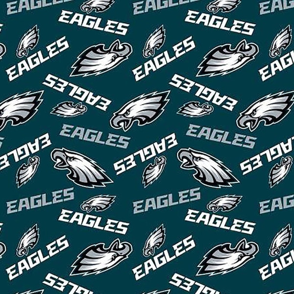 Philadelphia Eagles NFL Fleece Fabric - Sold by the Yard & Bolt - Ideal for Sewing Projects, Scarves, No Sew Fleece Throws and Tie Blankets