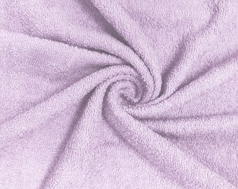 Lilac Terry Cloth Fabric - 100% Cotton - Sold by the Yard and Bolt - Ideal for Robes, Towels, Washcloths, Cleaning Cloths & Dish Rags