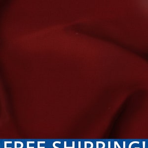 Burgundy Polyester Poplin Fabric - Sold by the Yard and Bolt - Ideal for Apparel, Backdrops, Drapes, Tablecloths & Decorations