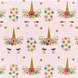 Hide and Seek Unicorns Childrens Kids Fleece Fabric - Sold by the Yard - for Sewing Projects, Scarves, No Sew Fleece Throws, Tie Blankets