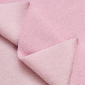Baby Pink Polyester Sweatshirt Fleece Fabric - 85/15% Polyester Cotton - 60" Wide -  Sold by the Yard for Hoodies, Sweatshirts & Sweatpants