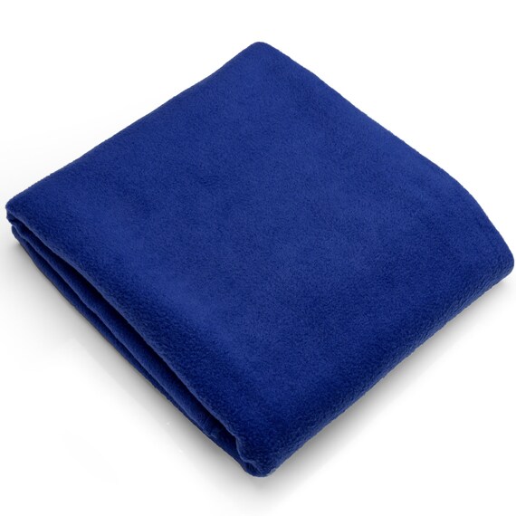 Royal Blue Solid Anti pill Fleece Fabric 60 Wide Sold by the Yard for Sewing Projects Scarves No Sew Fleece Throws Tie Blankets Etsy