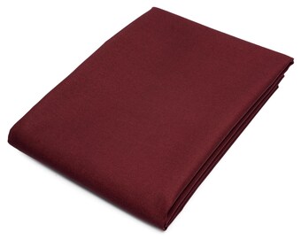 Burgundy Poly Cotton Twill Fabric by the Yard | 60" Wide | 65/35% Polyester Cotton