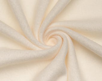Ivory Solid Anti-Pill Fleece Fabric - 60" Wide - Sold by The Yard & Bolt - for Sewing Projects, Scarves, No Sew Fleece Throws, Tie Blankets