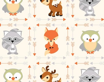 Forest Buddies Fleece Fabric - 60" Wide - 100% Polyester - Sold by the Yard - for No Sew Fleece Throws and Tie Blankets