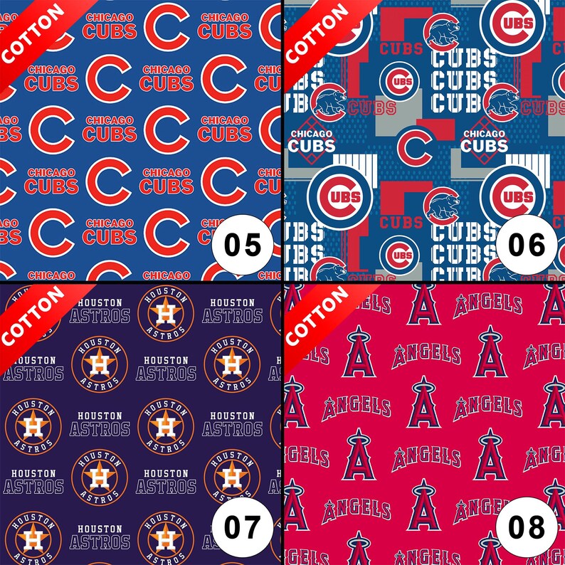 Mlb Team Patterns MLB Team Cotton Fabric - 58