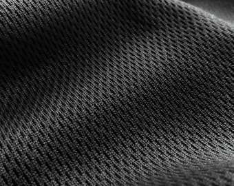Black Dimple Mesh Jersey Fabric - 60" Wide - 100% Polyester - Sold by the Yard - Athletic Mesh Fabric for Sports Uniforms