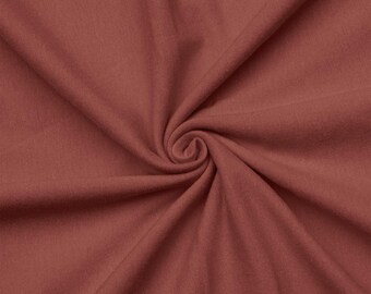 Marsala Cotton Spandex Jersey Knit Fabric - 4 Way Stretch - Sold by the Yard & Bolt - Ideal for T-shirts, Dresses, Skirts and Athleticwear