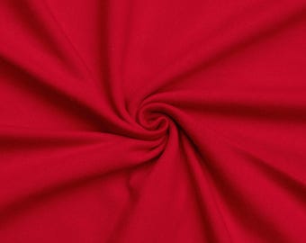 Red Cotton Spandex Jersey Knit Fabric - 4 Way Stretch - Sold by the Yard & Bolt - for T-shirts, Dresses, Skirts and Athleticwear Apparel