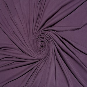 Solid Plum Purple 4 Way Stretch MATTE SWIM Knit Fabric Fabric
