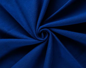 Royal Blue Solid Flannel Fabric by the Yard | 44" Wide | for Baby Blankets, Scarves and Sleepwear