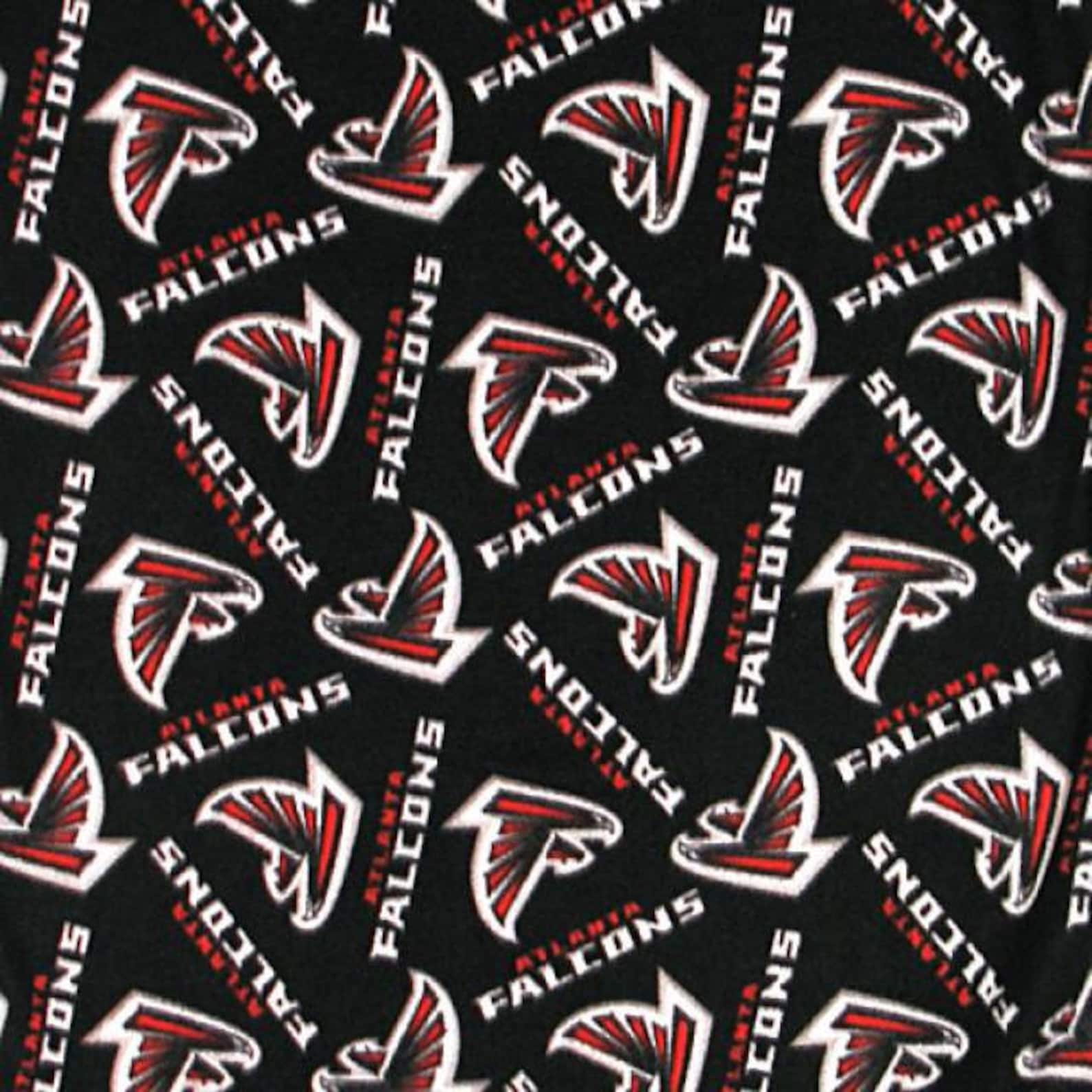 Falcons Knit Pattern Atlanta Falcons NFL Fleece Fabric - 58