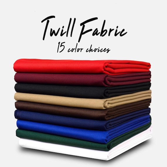 Poly Cotton Twill Fabric by the Yard | 60" Wide | 65/35% Polyester Cotton