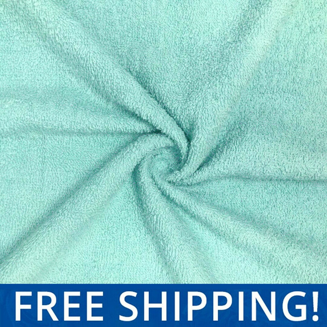 Mint Terry Cloth Fabric 100 Cotton Sold by the Yard and Bolt Ideal for