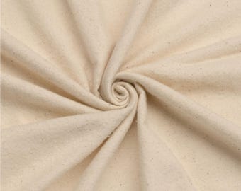 Natural Solid Flannel Fabric by the Yard | 44" Wide | for Baby Blankets, Scarves and Sleepwear