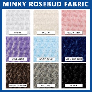 Minky Rosebud Fabric - Sold by the Yard & Bolt - Ideal for Blankets, Throws, Pillows, Robes and Home Decor