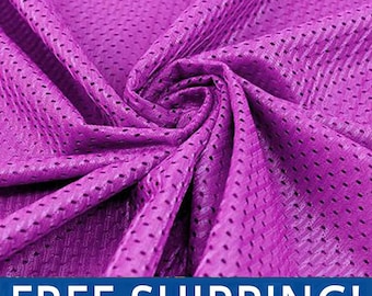 Fuchsia Pink Football Mesh Jersey Fabric - 60" Wide - 100% Polyester - Sold by the Yard - Athletic Mesh Fabric for Sports Uniforms