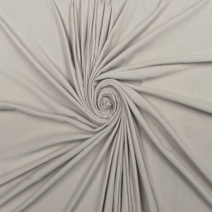Ivory Cotton Spandex Jersey Knit Fabric - 4 Way Stretch - Sold by the Yard & Bolt - Ideal for T-shirts, Dresses, Skirts and Athleticwear