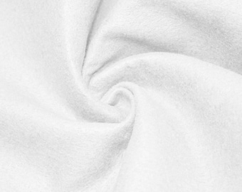White Acrylic Craft Felt Fabric - Sold by the Yard & Bolt - Ideal for Kids' Crafts, School Projects, Costumes and Decorations