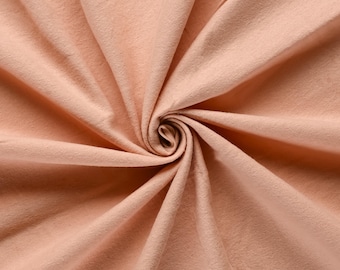 Peach Solid Flannel Fabric by the Yard | 44" Wide | for Baby Blankets, Scarves and Sleepwear