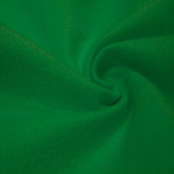 Poker Green Acrylic Craft Felt Fabric - Sold by the Yard & Bolt - Ideal for Kids' Crafts, School Projects, Costumes and Decorations