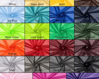 Micro Mesh Jersey Fabric - 60" Wide - 100% Polyester - Small Hole Athletic Mesh Fabric - Sold by The Yard - for Athletic Jersey Uniforms