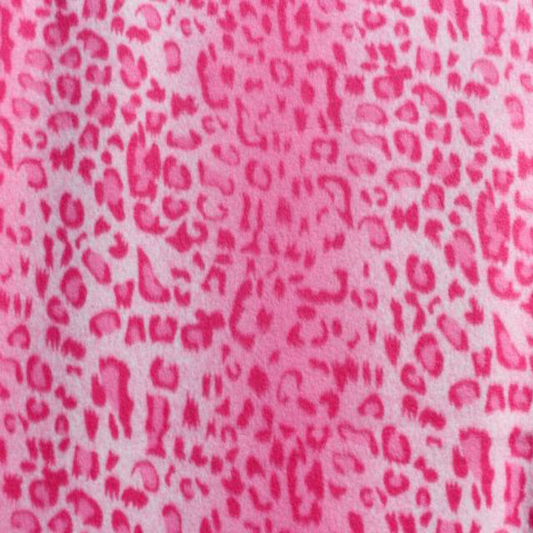 Pink Leopard Print Fleece Fabric Sold by the Yard & Bolt Ideal for