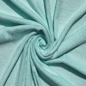 Mint Terry Towel Fabric - 10 oz - 45" Wide - 100% Cotton - Sold by the Yard - for Robes, Towels, Washcloths, Cleaning Cloths & Dish Rags