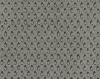 Charcoal Minky Dimple Dot Fabric - Sold by the Yard & Bolt - Ideal for Blankets, Robes, Soft Toys and Baby Apparel