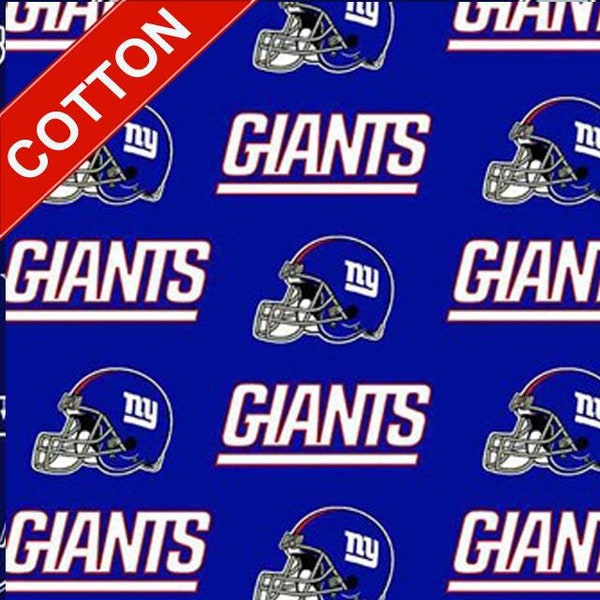 New York Giants NFL Cotton Fabric - Sold by The Yard & Bolt - Ideal for Crafting, Quilting, Banners, Flags and Bandanas