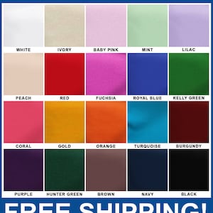 Polyester Poplin Fabric - Sold by the Yard and Bolt - Variety of Colors - Ideal for Apparel, Backdrops, Drapes, Tablecloths & Decorations