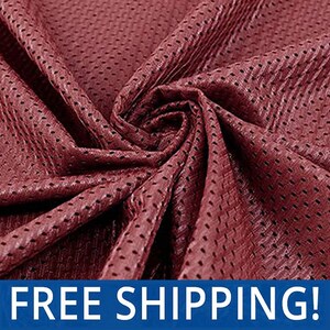Cardinal Football Mesh Jersey Fabric - 60&quot; Wide - 100% Polyester - Sold by the Yard - Athletic Mesh Fabric for Sports Uniforms