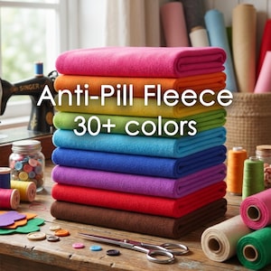 Soft Anti-Pill Fleece Fabric by the Yard | 60" Wide | for Blankets & DIY Crafts
